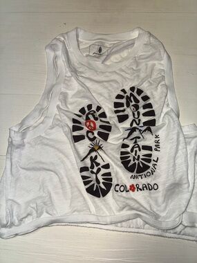 Free People Movement White Colorado National Park Graphic Tank Top